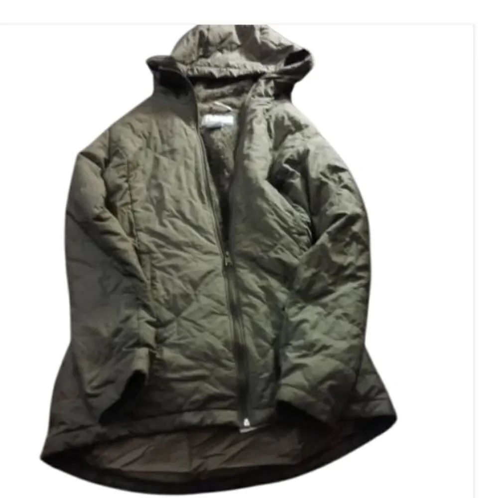 Columbia green furry inside coat